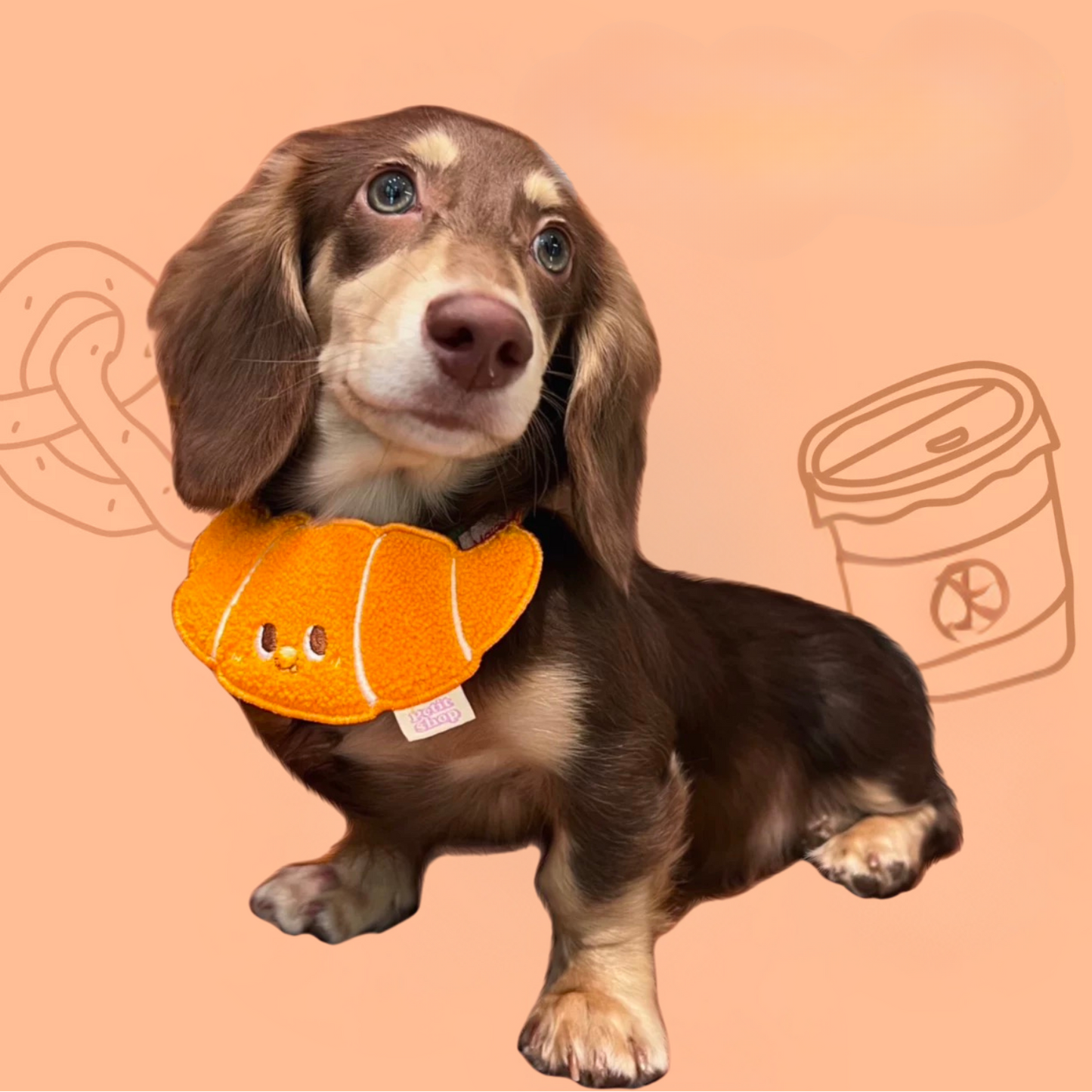 Cute Croissant Adjustable Pet Bib