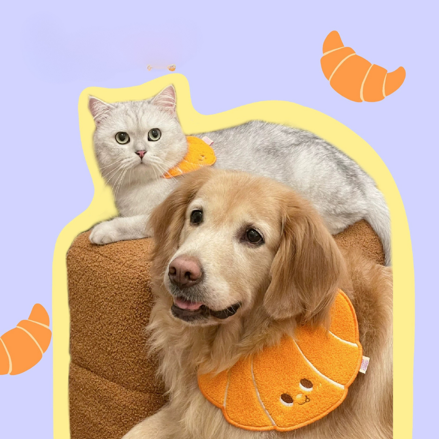 Cute Croissant Adjustable Pet Bib