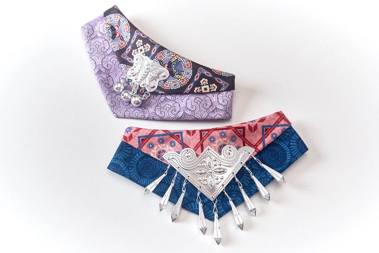 Chinese Ethnic Style Pet Triangle Bibs