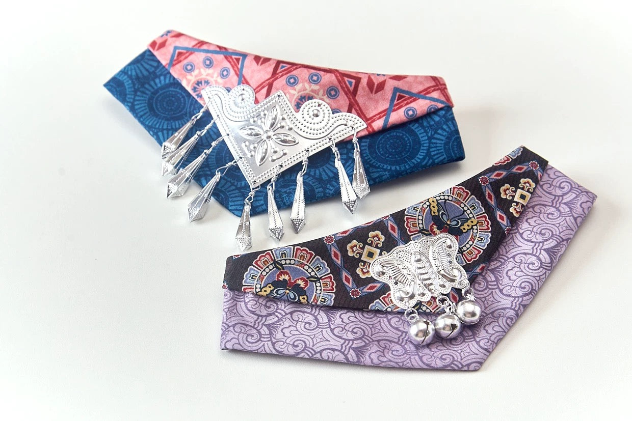 Chinese Ethnic Style Pet Triangle Bibs