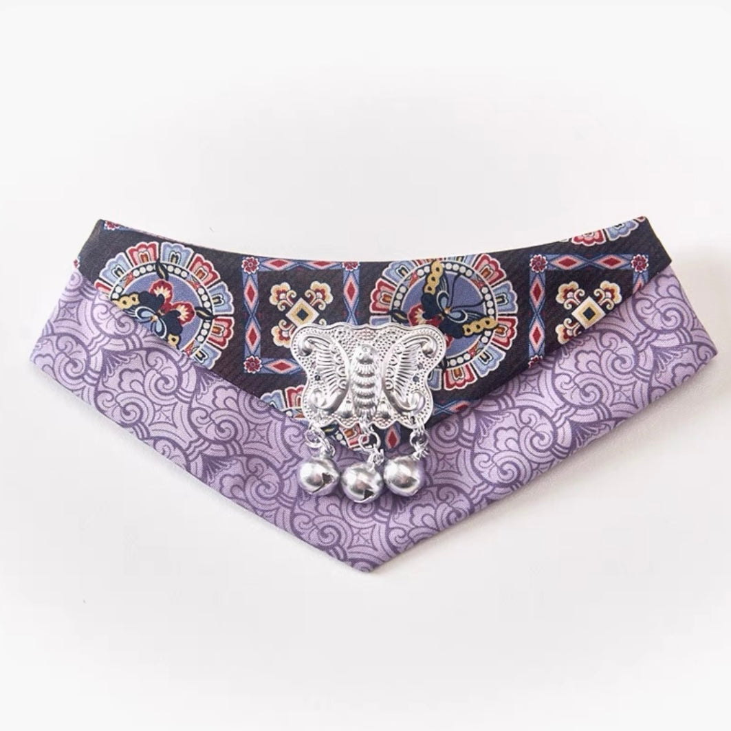 Chinese Ethnic Style Pet Triangle Bibs