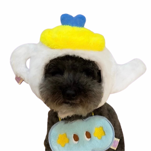 Love Teapot Cute Plush Pet Headgear