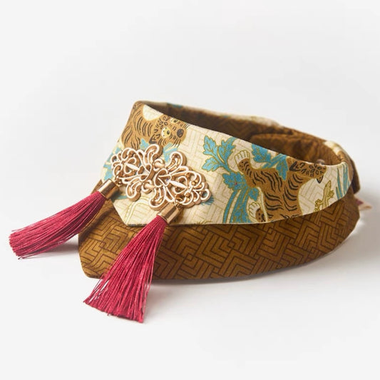 Chinese Style Pet Pure Cotton Triangle Bandana Bib
