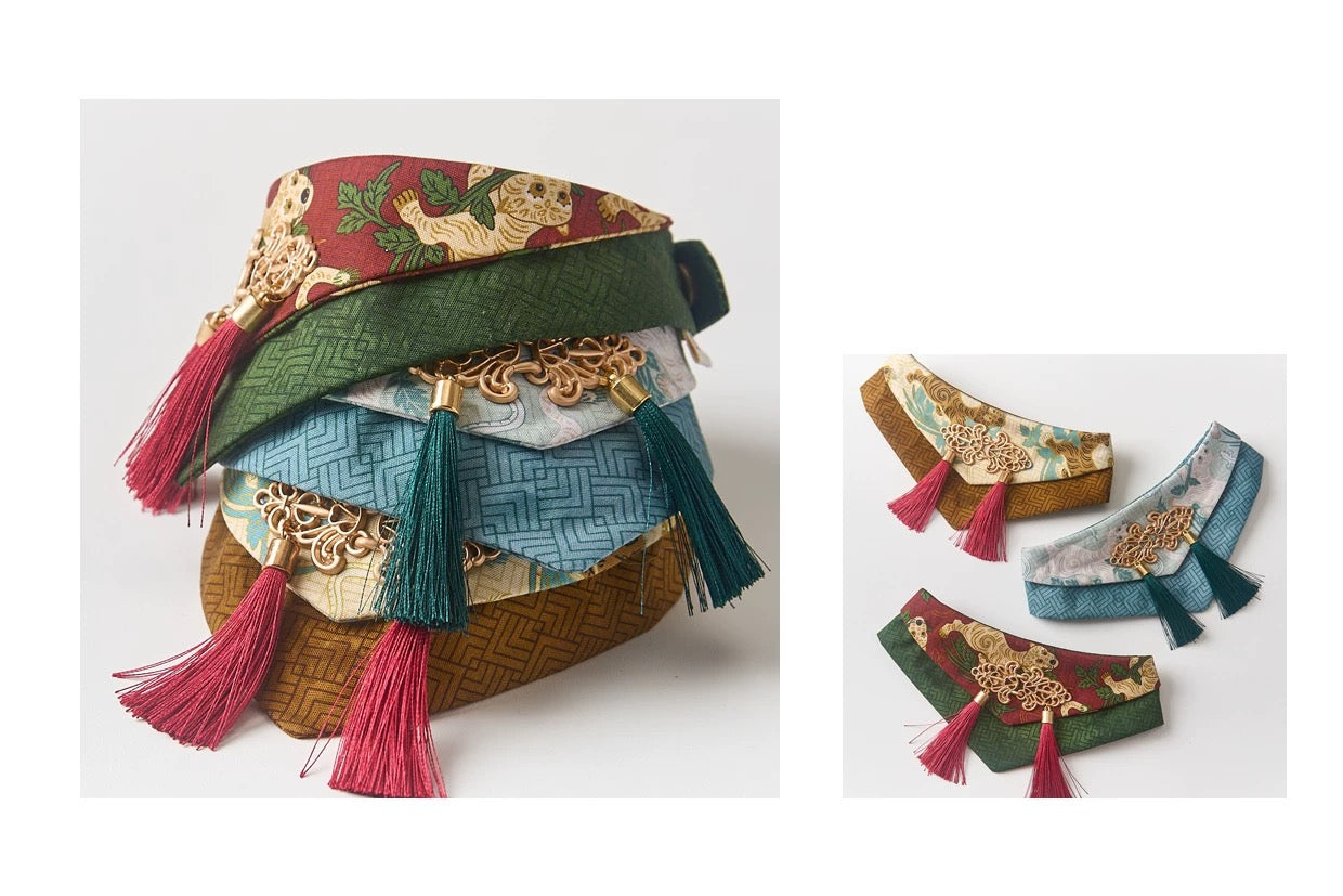 Chinese Style Pet Pure Cotton Triangle Bandana Bib