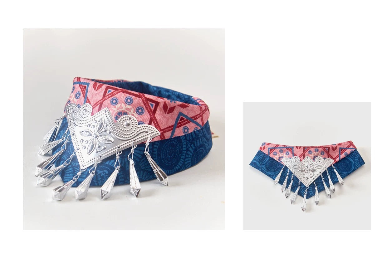Chinese Ethnic Style Pet Triangle Bibs