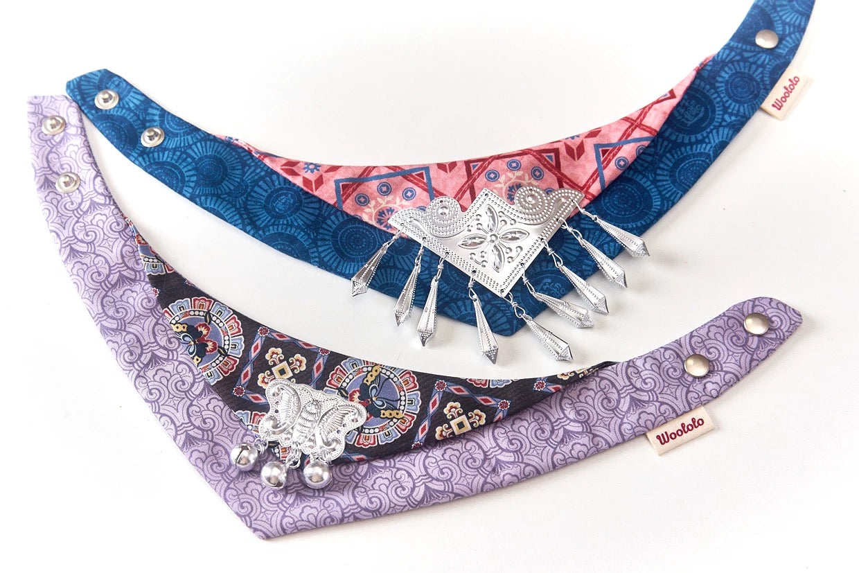 Chinese Ethnic Style Pet Triangle Bibs