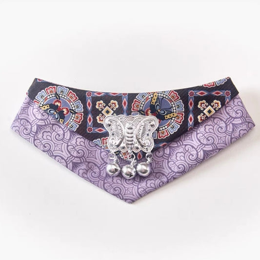 Chinese Ethnic Style Pet Triangle Bibs