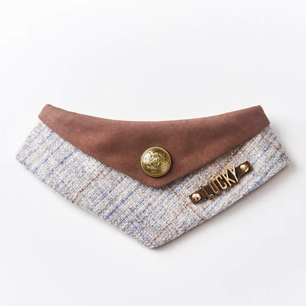 British Style Wool Pet Bibs